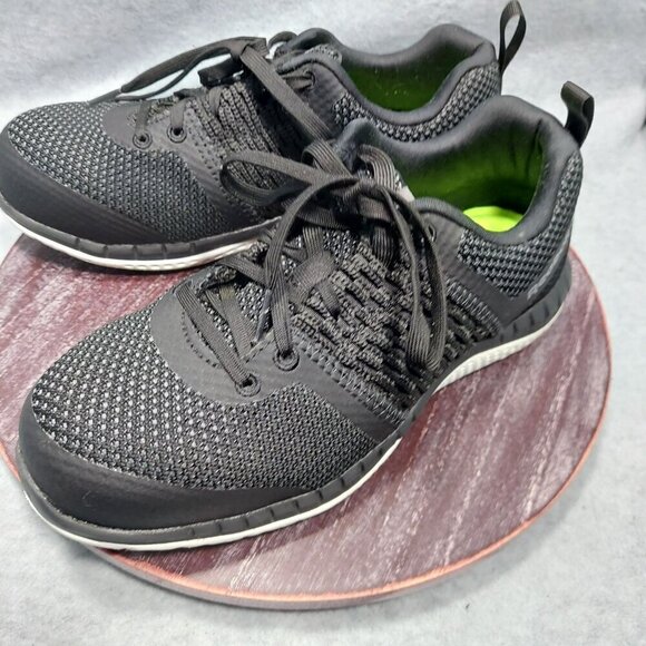 Reebok Mens Weight lifting shoes Knit Sneakers Size 6 Black - Picture 6 of 9